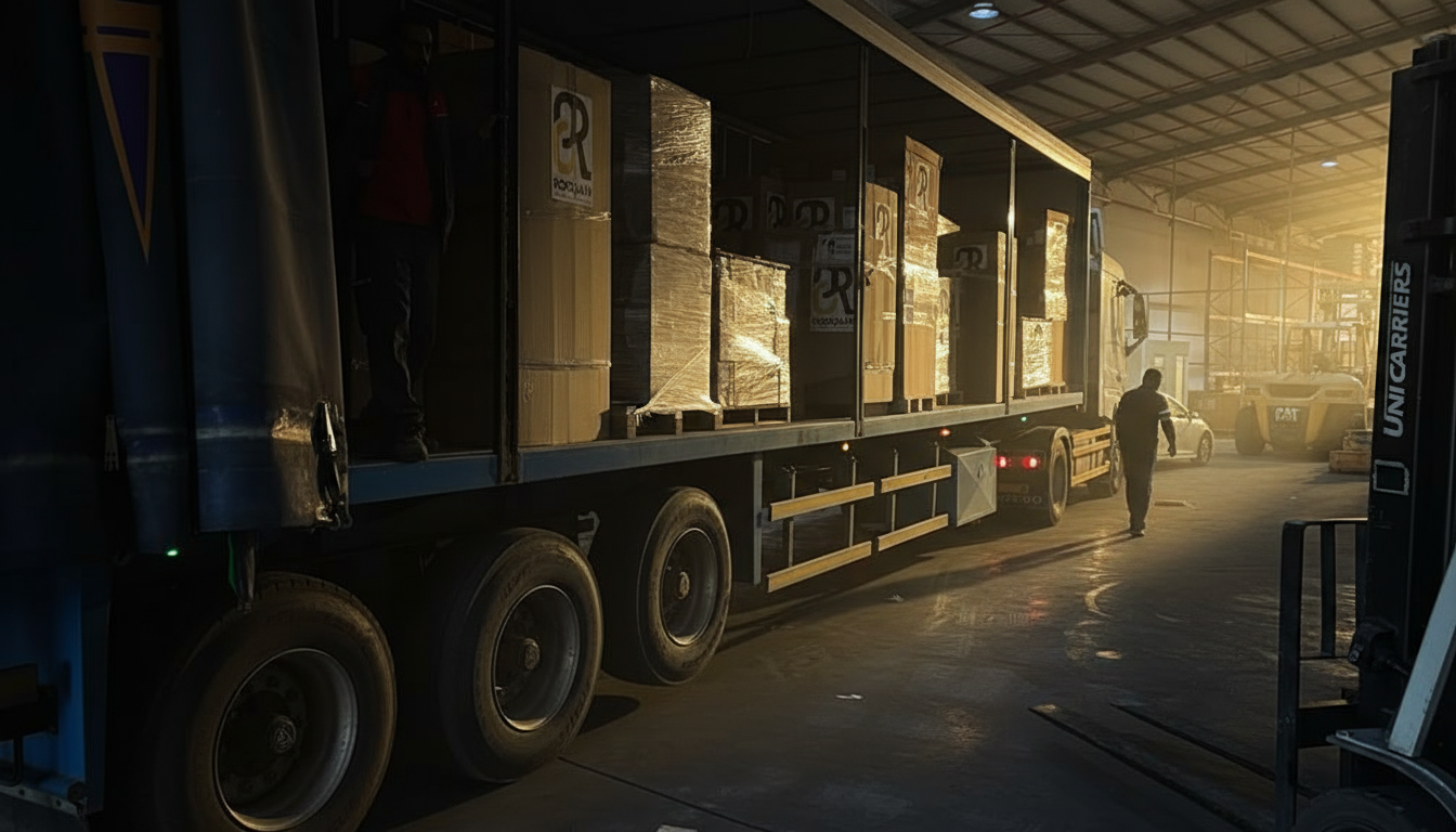 Inside Rooqain warehouse – staging PowerON UPS and batteries for mega infrastructure projects | داخل مستودع الروقين – تجهيز شحنة UPS وبطاريات لمشاريع البنية التحتية الكبرى