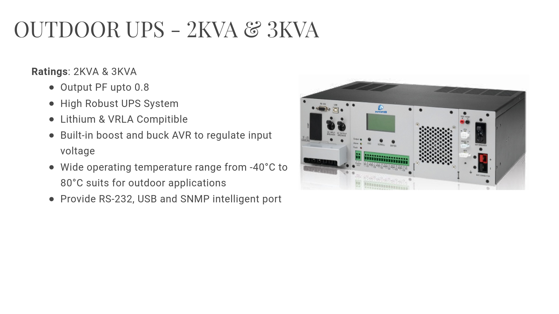 OUTDOOR UPS - 2KVA & 3KVA